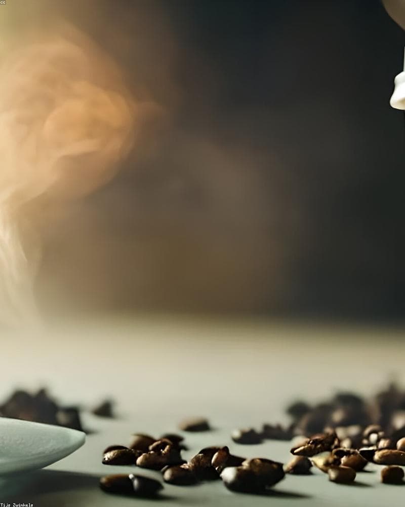 Freshly roasted coffee beans
